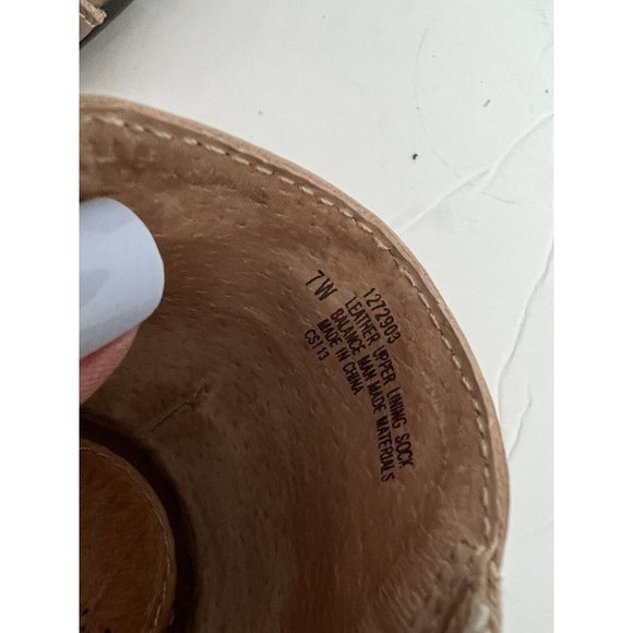 Soft Womens Solana Sandal 7 W Wide Buckle Strappy Heels Brown Leather G… - Picture 9 of 10